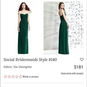 Dressy Bridesmaid Dress in Hunter Green